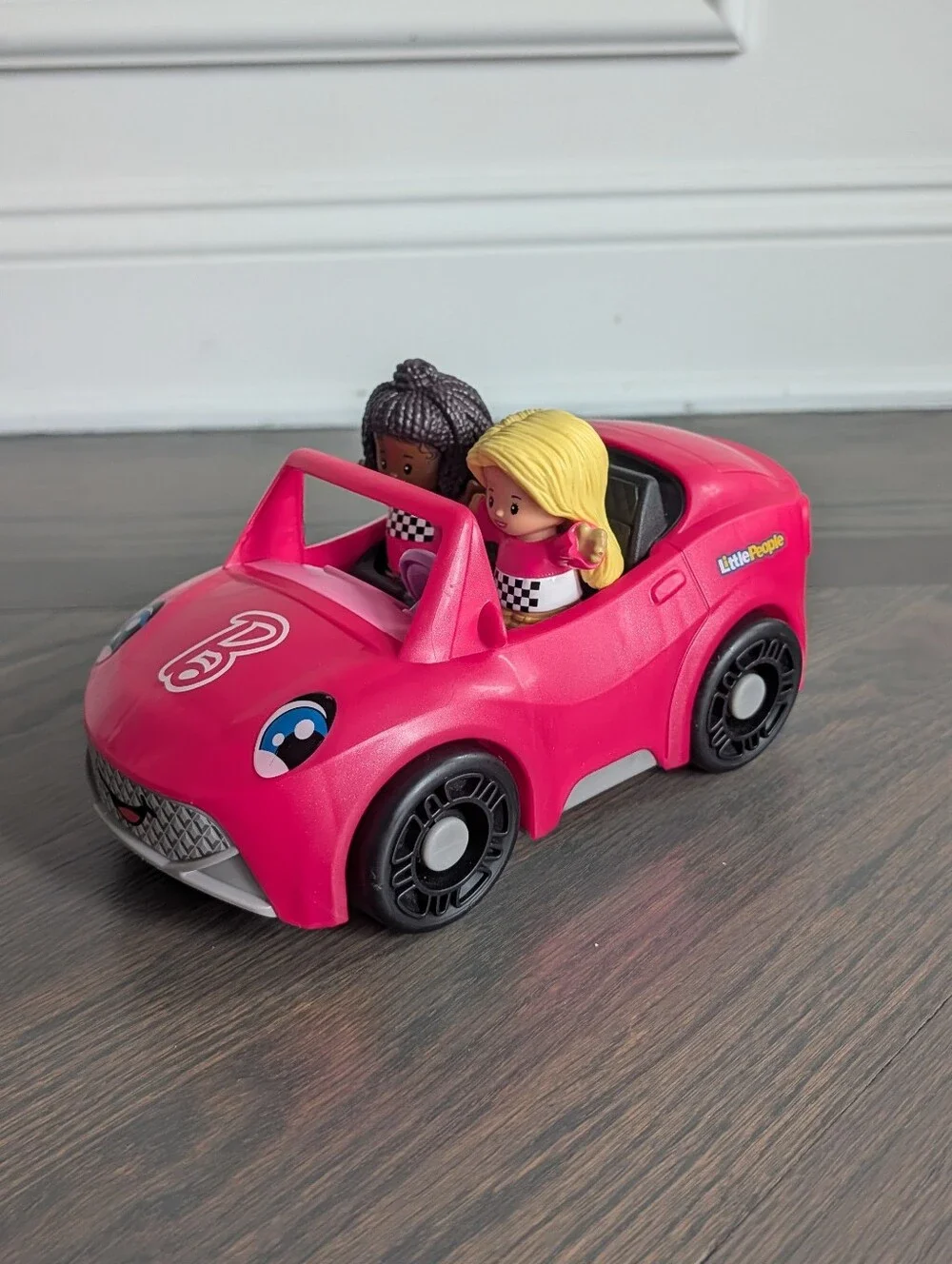 Fisher-Price Little People Barbie Convertible Sports Car Push-Along + 2 People